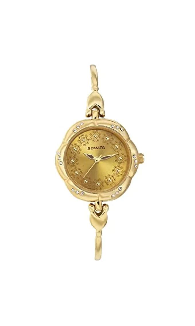 Sonata Analog Gold Dial Women's Watch