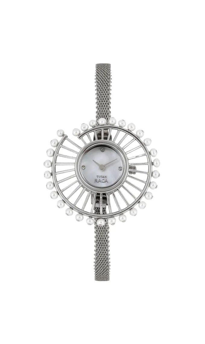 Titan Perola Raga Pearl 9970SM01 Analogue Watch For Women